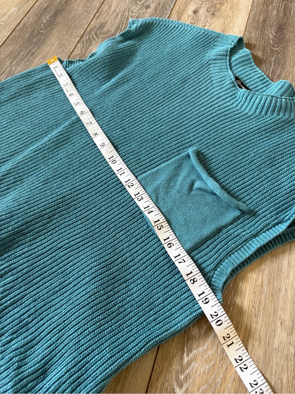 PrettyGarden Teal Knit Sleeveless Sweater Top - Picture 8 of 9